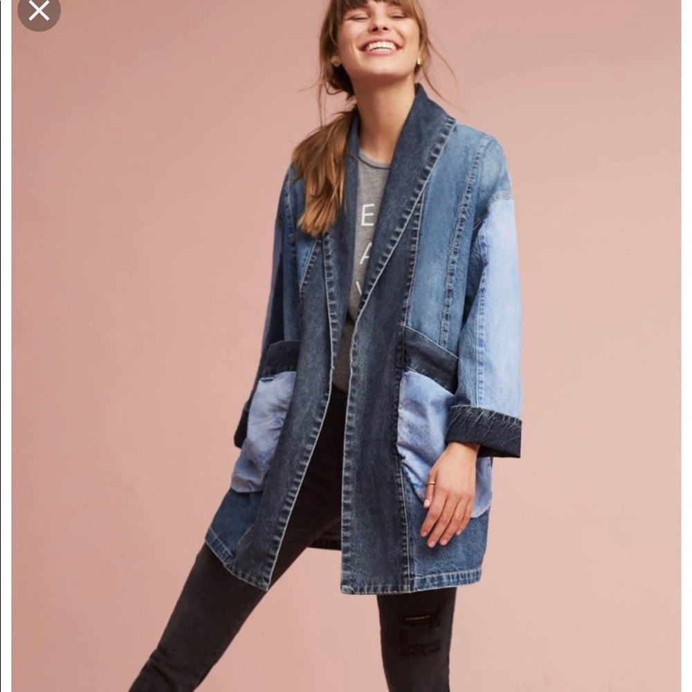 Anthropologie Oversized Pilcro Denim Jacket